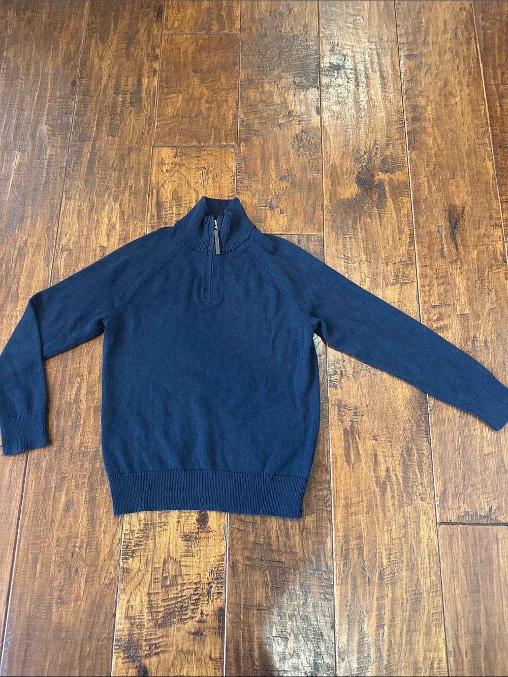 J. Crew Crewcuts Boys Navy Blue 1/4 Zip Pullover Sweater - Size Large